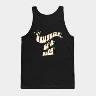 Daughter of a King, Christian women, wavy text design Tank Top